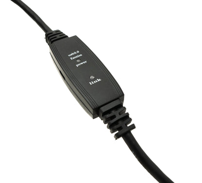 SYSTEM-S USB 3.0 Repeater Cable 20 m Type A Male to B Male in Black