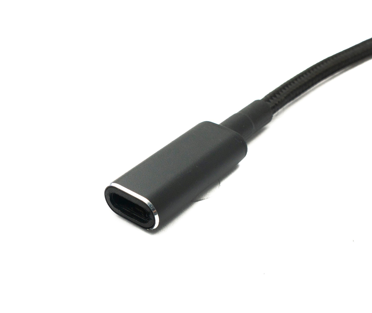 SYSTEM-S DC 20V Kabel 15 cm 5,5 x 2,5 Stecker zu USB 3.1 Typ C Buchse geflochten Winkel