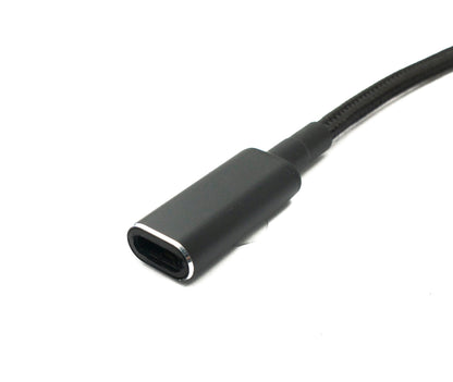 SYSTEM-S DC 20V Kabel 15 cm 5,5 x 2,5 Stecker zu USB 3.1 Typ C Buchse geflochten Winkel
