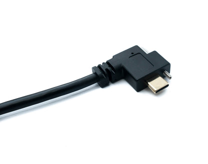 SYSTEM-S USB 3.1 Kabel 100 cm Typ C Stecker zu 3.0 A Stecker Winkel Left Right Angled