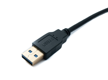 SYSTEM-S USB 3.1 Kabel 100 cm Typ C Stecker zu 3.0 A Stecker Winkel Left Right Angled