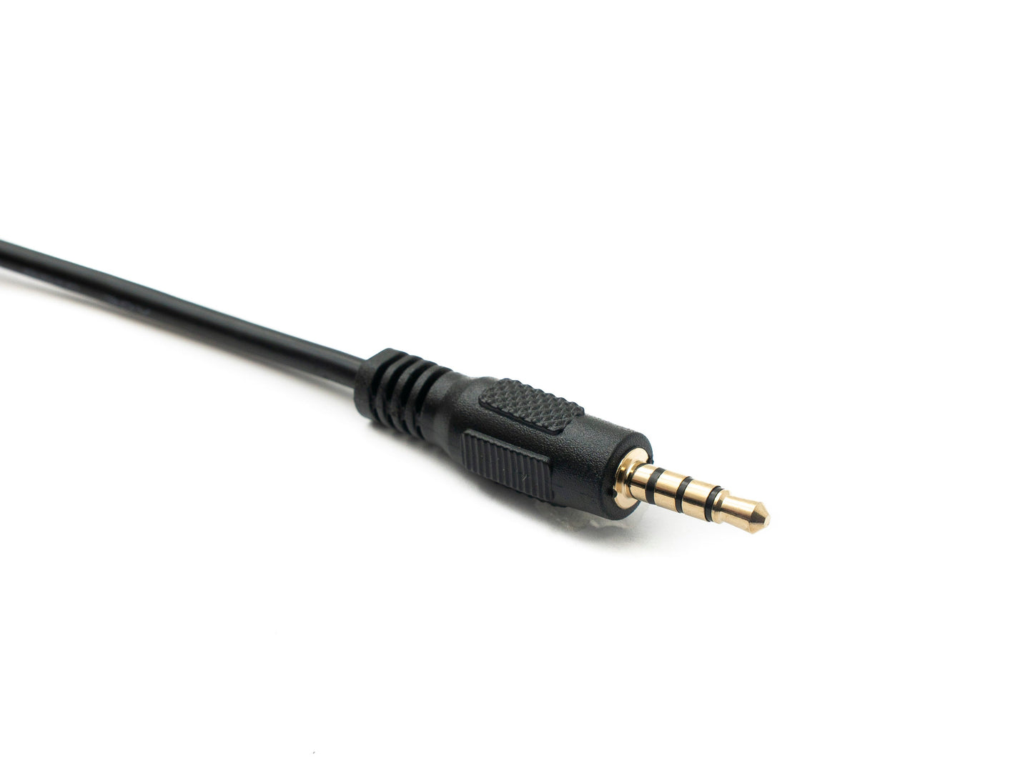 SYSTEM-S Audio Jack Cable 180 cm 3.5 mm TRRS Male to Male Angled AUX Black