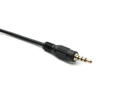 SYSTEM-S Audio Jack Cable 180 cm 3.5 mm TRRS Male to Male Angled AUX Black