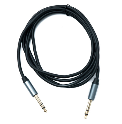 SYSTEM-S Audio Klinke Kabel 180 cm AUX 6,35 mm 3 polig TRS Stecker zu Stecker Adapter