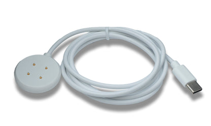 SYSTEM-S USB 3.1 Kabel 100 cm Ladestation für Fitbit Versa 4 3 Sense 2 1 in Weiß