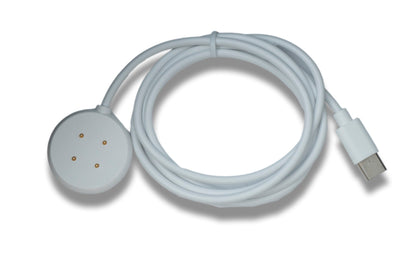 SYSTEM-S USB 3.1 Kabel 100 cm Ladestation für Fitbit Versa 4 3 Sense 2 1 in Weiß