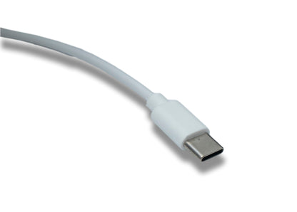 SYSTEM-S USB 3.1 Kabel 100 cm Ladestation für Fitbit Versa 4 3 Sense 2 1 in Weiß