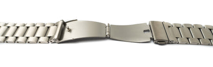 SYSTEM-S Armband 20 mm aus Metall für Samsung Galaxy Watch 4 Smartwatch in Grau