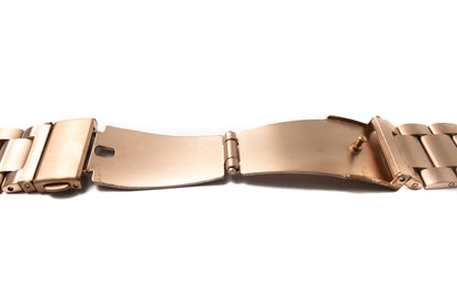 SYSTEM-S Armband 20 mm aus Metall für Samsung Galaxy Watch 4 Smartwatch in Rosa