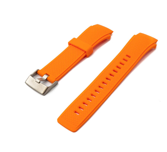 SYSTEM-S flexible silicone strap 20mm for Huawei Watch 2 Smartwatch in Orange
