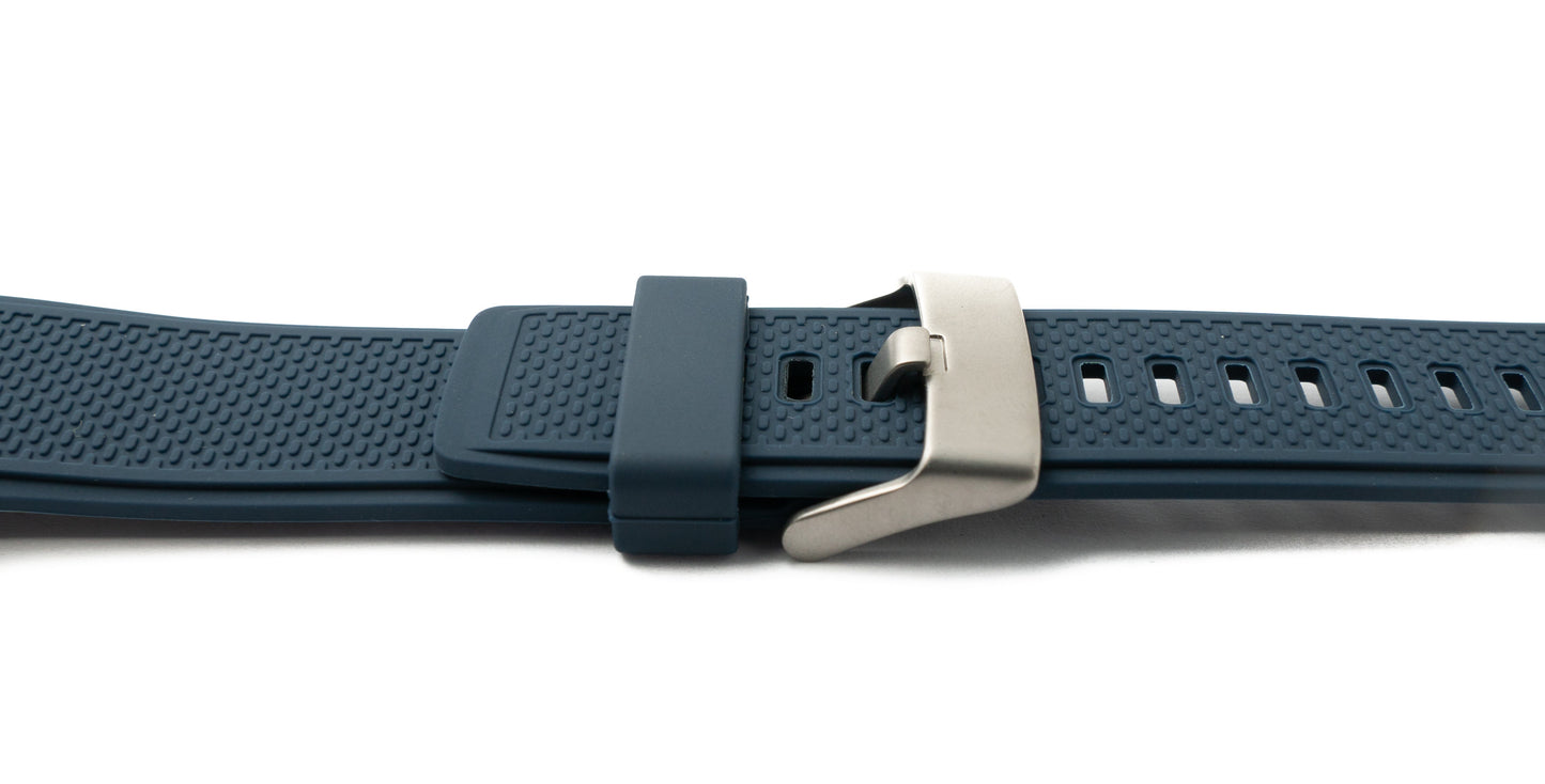 SYSTEM-S Armband flexibel aus Silikon 20mm für Huawei Watch 2 Smartwatch in Blau