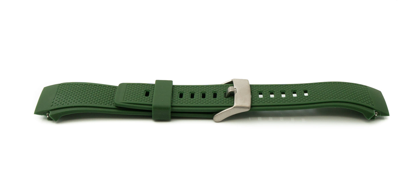SYSTEM-S flexible silicone 20mm strap for Huawei Watch 2 Smartwatch in green 