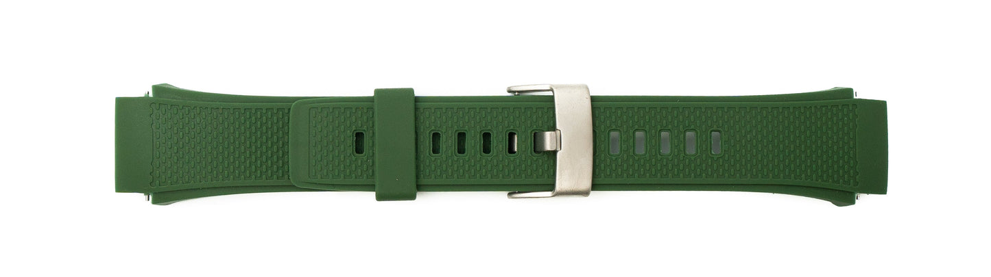 SYSTEM-S flexible silicone 20mm strap for Huawei Watch 2 Smartwatch in green 