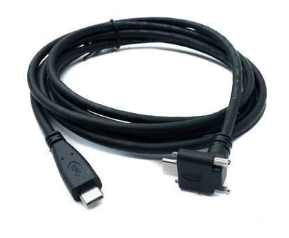 SYSTEM-S USB 3.1 Gen 2 Cable 2 m Type C Male to Male Panel Mount Angled Up Down Angled 10 Gbit/s 100W
