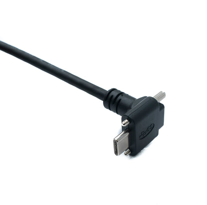 SYSTEM-S USB 3.1 Gen 2 Cable 2 m Type C Male to Male Panel Mount Angled Up Down Angled 10 Gbit/s 100W
