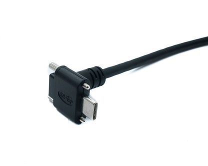 SYSTEM-S USB 3.1 Gen 2 Cable 2 m Type C Male to Male Panel Mount Angled Up Down Angled 10 Gbit/s 100W