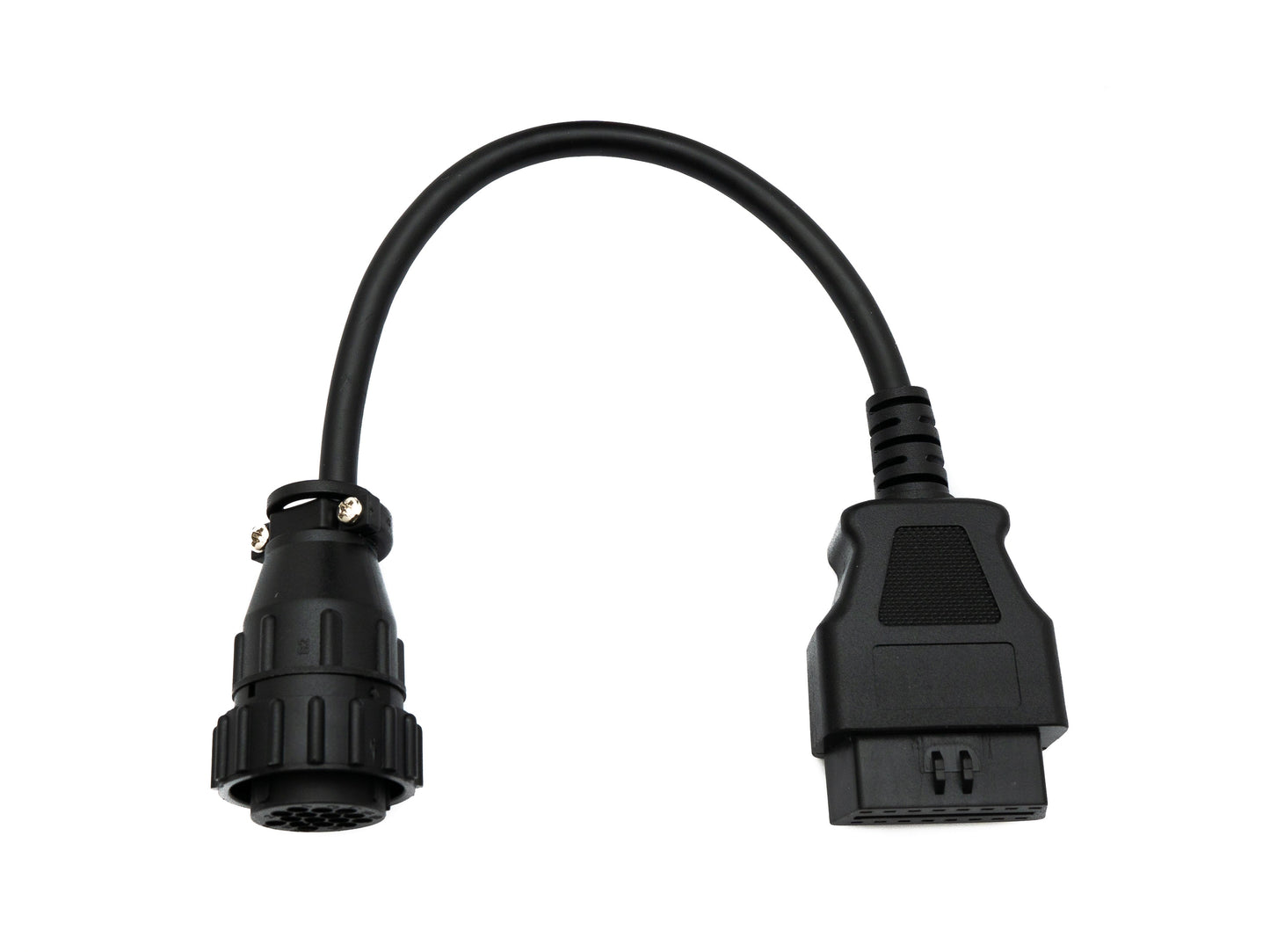 SYSTEM-S OBD Kabel 20 cm OBD 2 Buchse für Scania 16pin in Schwarz für Auto Diagnose