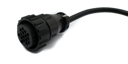 SYSTEM-S OBD Kabel 20 cm OBD 2 Buchse für Scania 16pin in Schwarz für Auto Diagnose