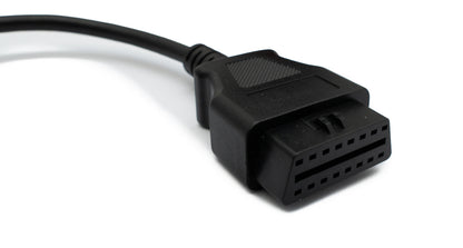 SYSTEM-S OBD Kabel 20 cm OBD 2 Buchse für Scania 16pin in Schwarz für Auto Diagnose