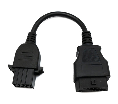 SYSTEM-S OBD Kabel 10 cm OBD 2 Buchse für Volvo 8pin in Schwarz für Auto Diagnose