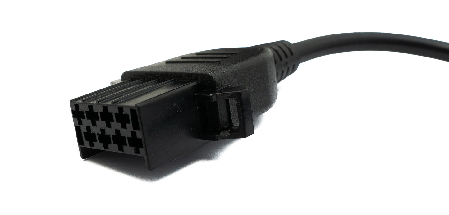 SYSTEM-S OBD Kabel 10 cm OBD 2 Buchse für Volvo 8pin in Schwarz für Auto Diagnose