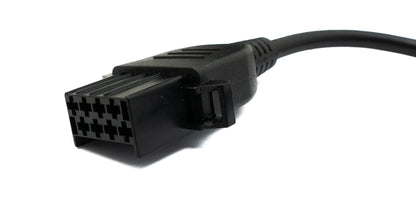 SYSTEM-S OBD Kabel 10 cm OBD 2 Buchse für Volvo 8pin in Schwarz für Auto Diagnose