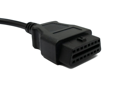 SYSTEM-S OBD Kabel 10 cm OBD 2 Buchse für Volvo 8pin in Schwarz für Auto Diagnose