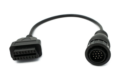 SYSTEM-S OBD Kabel 30 cm OBD 2 Buchse für Mercedes Benz 14pin Schwarz für Auto Diagnose