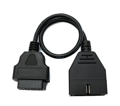 SYSTEM-S OBD Kabel 30cm OBD 2 Buchse für General Motors 12pin Schwarz für Auto Diagnose