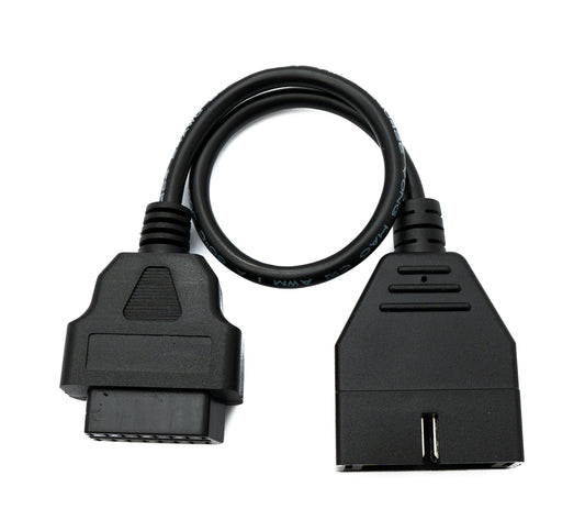 SYSTEM-S OBD Kabel 30cm OBD 2 Buchse für General Motors 12pin Schwarz für Auto Diagnose