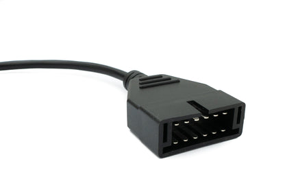 SYSTEM-S OBD Kabel 30cm OBD 2 Buchse für General Motors 12pin Schwarz für Auto Diagnose