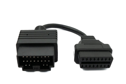 SYSTEM-S OBD cable 10 cm OBD 2 socket for Kia 20-pin in black for car diagnostics
