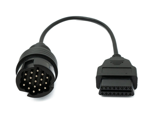 SYSTEM-S OBD Kabel 30 cm OBD 2 Buchse für Porsche 19pin in Schwarz für Auto Diagnose