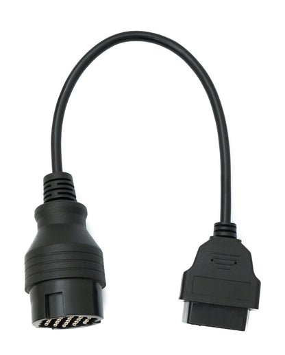 SYSTEM-S OBD Kabel 30 cm OBD 2 Buchse für Porsche 19pin in Schwarz für Auto Diagnose