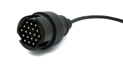SYSTEM-S OBD Kabel 30 cm OBD 2 Buchse für Porsche 19pin in Schwarz für Auto Diagnose