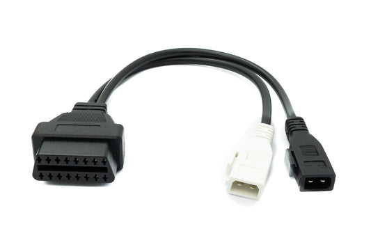 SYSTEM-S OBD Kabel 30 cm OBD 2 Buchse für Audi 2x2 in Schwarz für Auto Diagnose