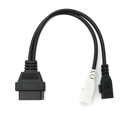 SYSTEM-S OBD Kabel 30 cm OBD 2 Buchse für Audi 2x2 in Schwarz für Auto Diagnose