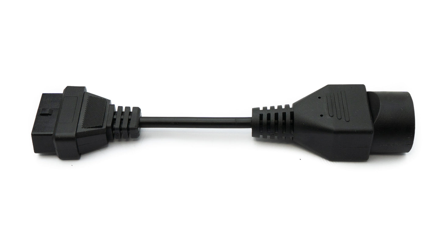 SYSTEM-S OBD Kabel 10 cm OBD 2 Buchse für Mazda 17pin in Schwarz für Auto Diagnose