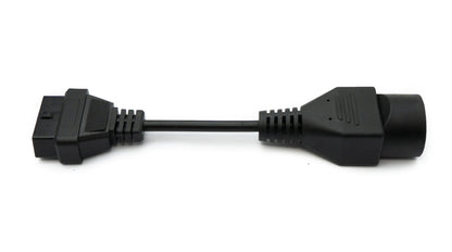 SYSTEM-S OBD Kabel 10 cm OBD 2 Buchse für Mazda 17pin in Schwarz für Auto Diagnose