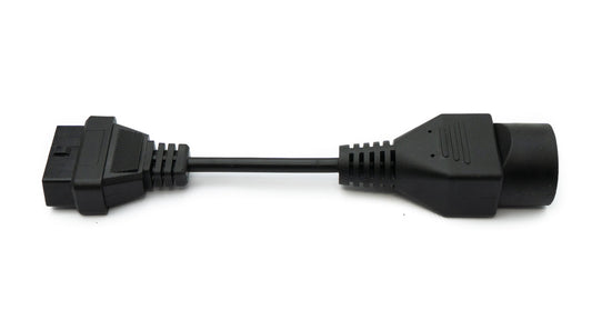 SYSTEM-S OBD Kabel 10 cm OBD 2 Buchse für Mazda 17pin in Schwarz für Auto Diagnose