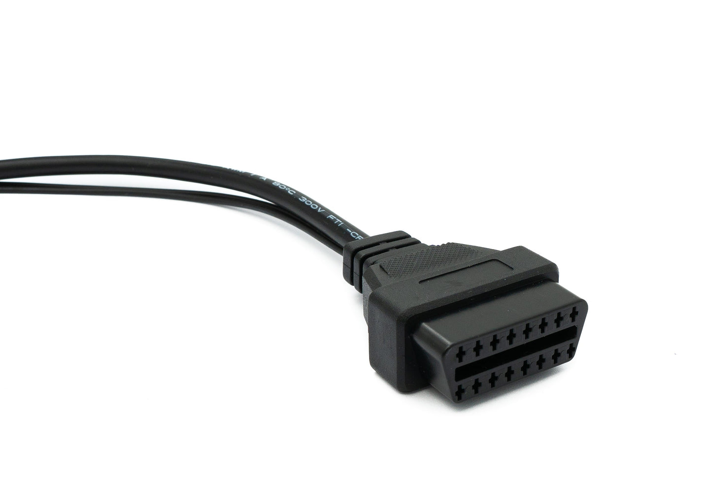 SYSTEM-S OBD cable 30 cm OBD 2 socket for Fiat 3-pin in black for car diagnostics