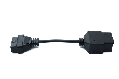 SYSTEM-S OBD Kabel 10 cm OBD 2 Buchse für Toyota 17pin in Schwarz für Auto Diagnose