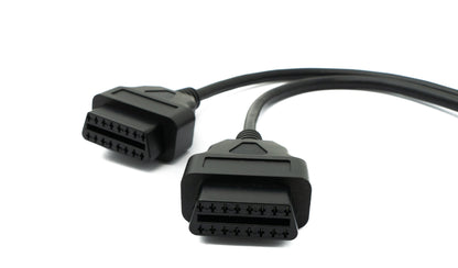 SYSTEM-S OBD Y Kabel 20cm OBD 2 16pin J1962M Stecker zu 2x J1962F Buchse Auto Diagnose