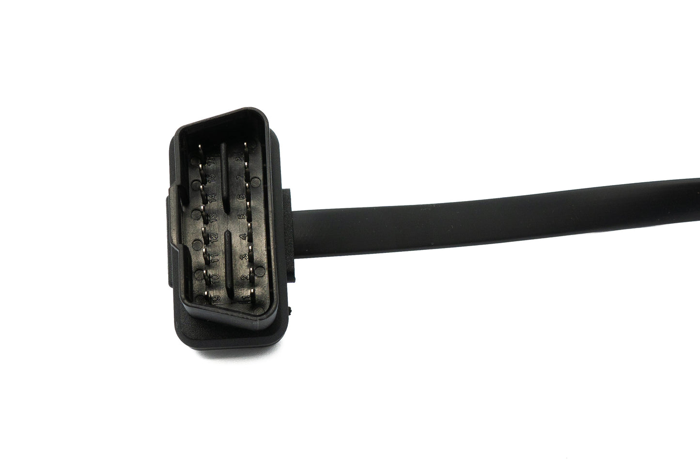 SYSTEM-S OBD Kabel 50 cm OBD 2 16pin J1962M Stecker zu J1962F Buchse flach Auto Diagnose