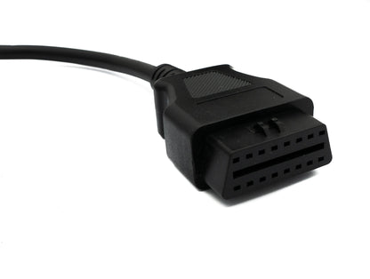 SYSTEM-S OBD Kabel 20 cm OBD 2 Buchse für Iveco 30pin in Schwarz für Auto Diagnose