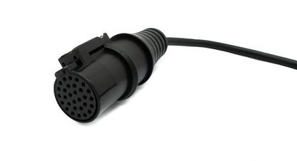 SYSTEM-S OBD Kabel 20 cm OBD 2 Buchse für Iveco 30pin in Schwarz für Auto Diagnose