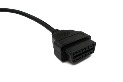 SYSTEM-S OBD Kabel 30cm OBD 2 Buchse zu Lexia 3 PP2000 30pin in Schwarz für Auto Diagnose
