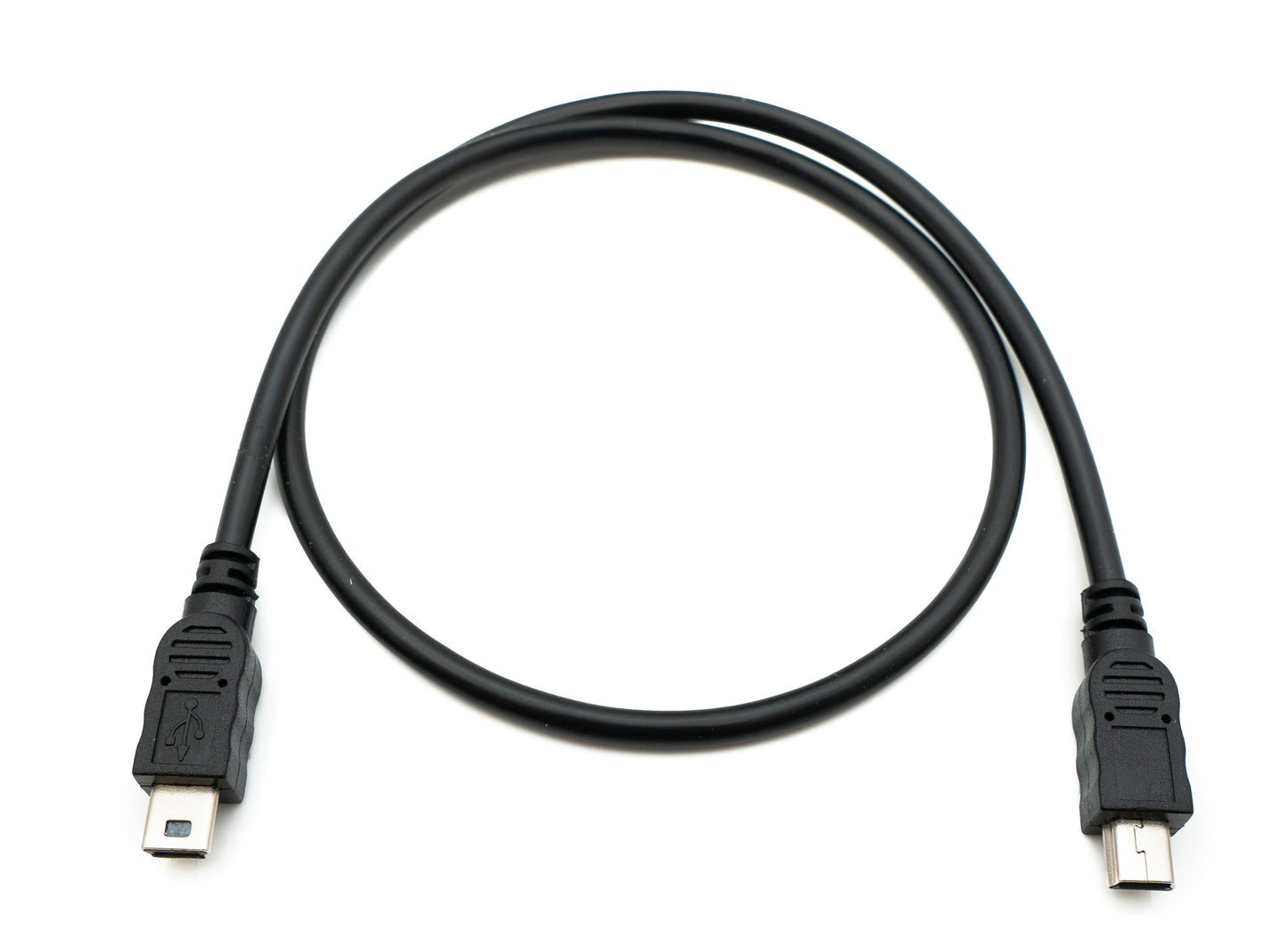 SYSTEM-S USB 2.0 cable 50 cm Mini B male to male in black 