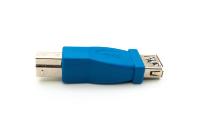 SYSTEM-S USB 3.0 Adapter Typ B Stecker zu Typ A Buchse Kabel in Blau