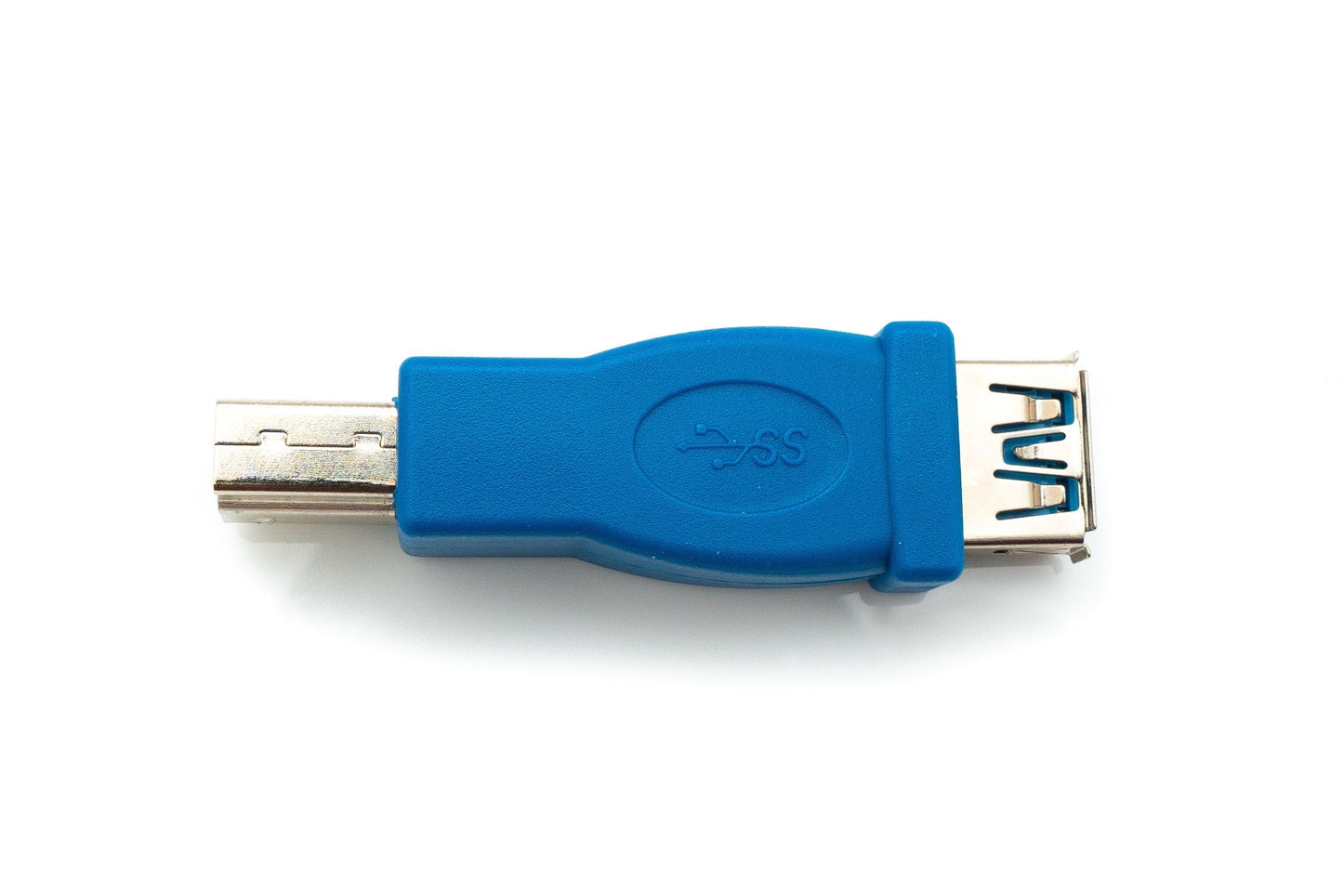 SYSTEM-S USB 3.0 Adapter Typ B Stecker zu Typ A Buchse Kabel in Blau